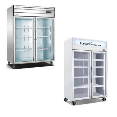 Kitchen Commercial  glass door refrigerator upright freezer  single temperature