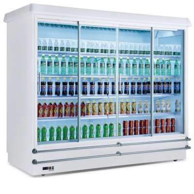 F23-25YM drink fridge with returned sliding door