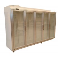 Upright supermarket glass door refrigerator